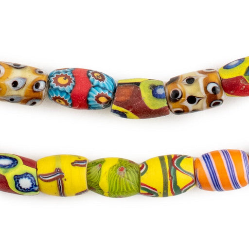 Oval Antique Venetian African Millefiori Trade Beads #15824 - The Bead Chest