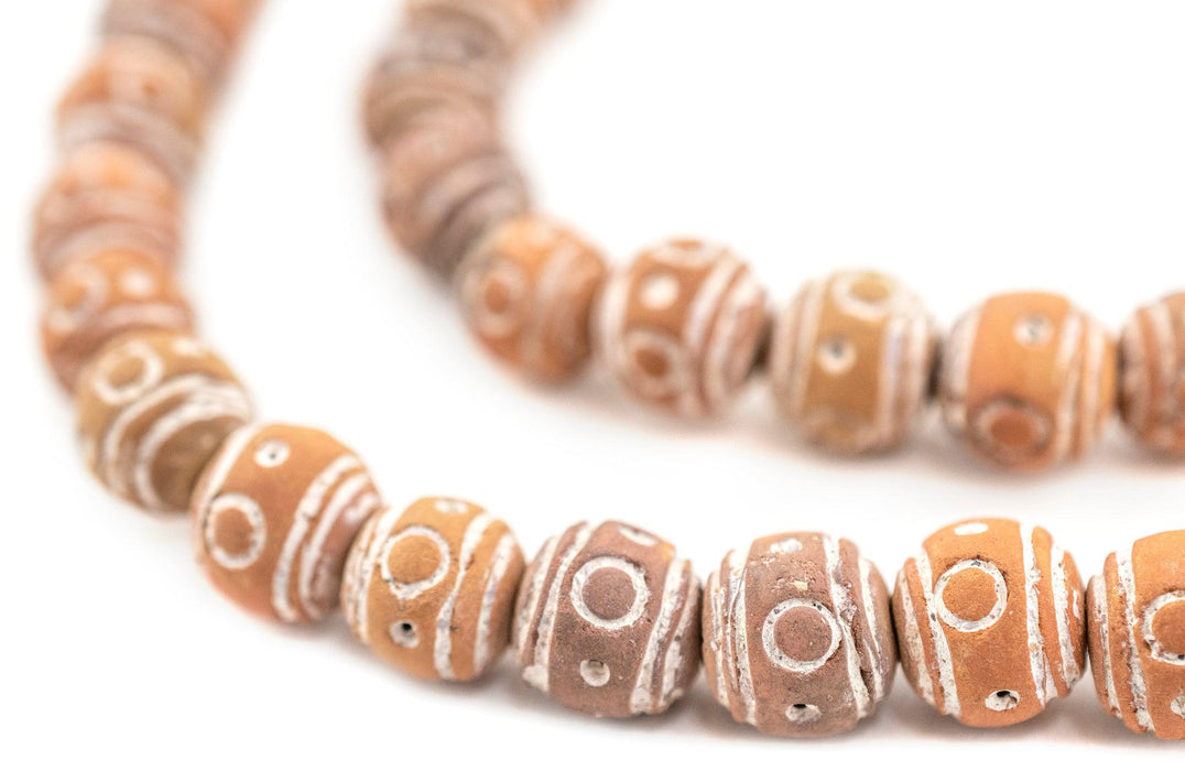 Natural Terracotta Round Mali Clay Beads (12mm) - The Bead Chest