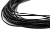 0.8mm Black Distressed Round Leather Cord (15ft)