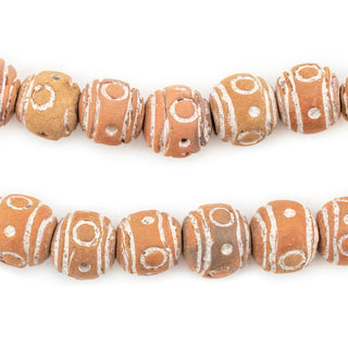 Natural Terracotta Round Mali Clay Beads (12mm)