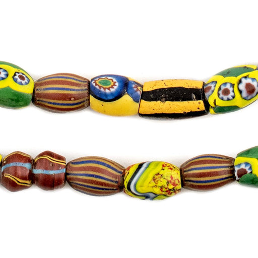 Oval Antique Venetian African Millefiori Trade Beads #15825 - The Bead Chest
