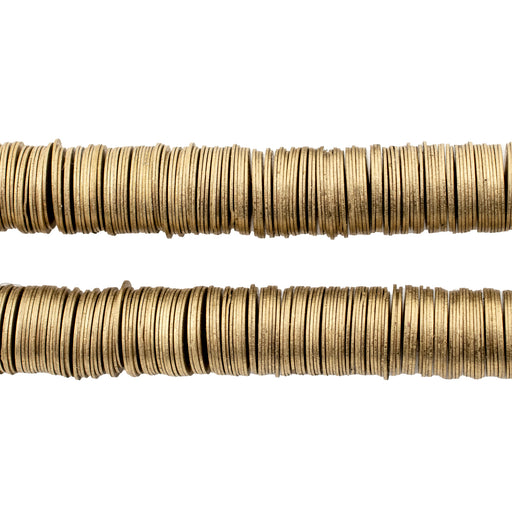 Brass Flat Disk Heishi Beads (10mm) - The Bead Chest