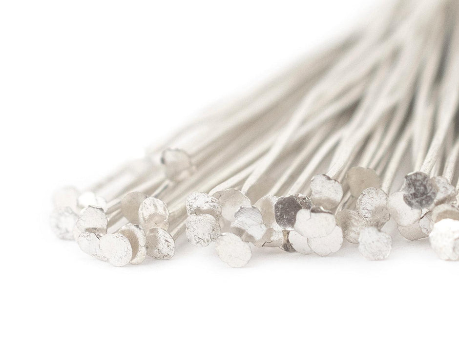 Silver 21 Gauge 2.5 Inch Head Pins (Approx 100 pieces) - The Bead Chest