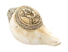 Carved Ashtamangala Conch Shell (Golden Fish)