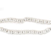 Silver Electroplated Lava Beads (4mm)