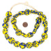 Blue & Yellow Tabular Fused Recycled Glass Beads - The Bead Chest