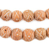 Natural Terracotta Round Mali Clay Beads (15mm)