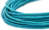 1.5mm Turquoise Distressed Round Leather Cord (15ft)