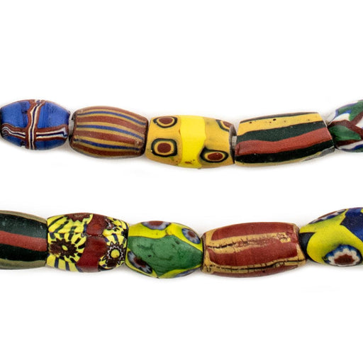 Oval Antique Venetian African Millefiori Trade Beads #15828 - The Bead Chest