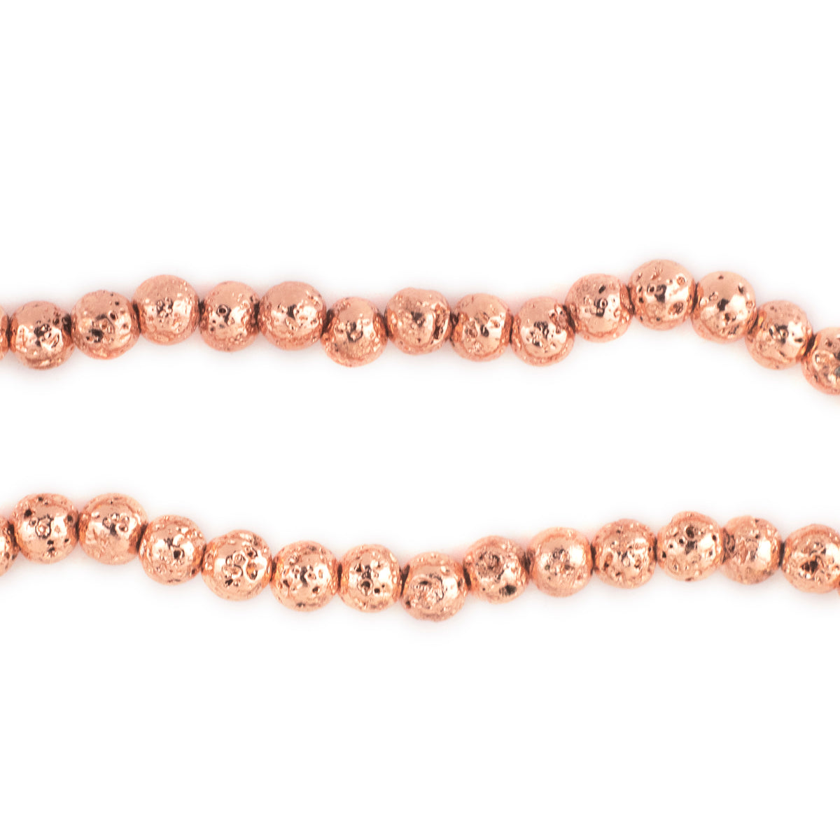 Copper Electroplated Lava Beads (4mm) — The Bead Chest