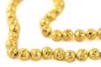 Gold Electroplated Lava Beads (4mm) - The Bead Chest