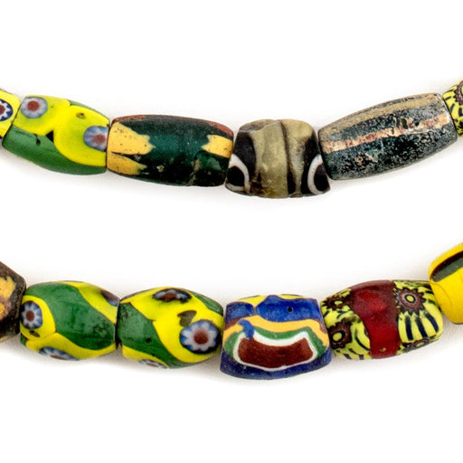 Oval Antique Venetian African Millefiori Trade Beads #15832 - The Bead Chest