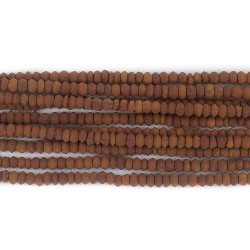 Brown Jade Compressed Bicone Heishi Beads (3mm) - The Bead Chest