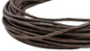 2.0mm Grey Distressed Round Leather Cord (15ft)