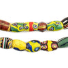 Oval Antique Venetian African Millefiori Trade Beads #15903