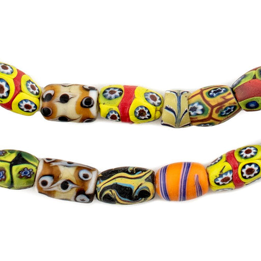 Oval Antique Venetian African Millefiori Trade Beads #15834 - The Bead Chest