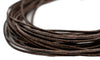 0.8mm Grey Distressed Round Leather Cord (15ft)