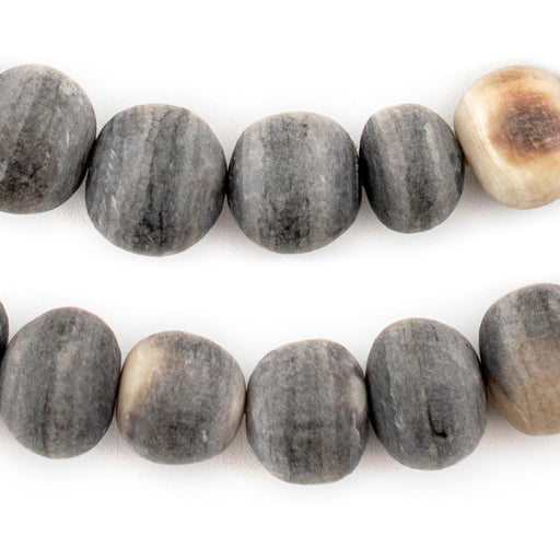 Round Kenyan Grey Horn Beads (24mm) - The Bead Chest