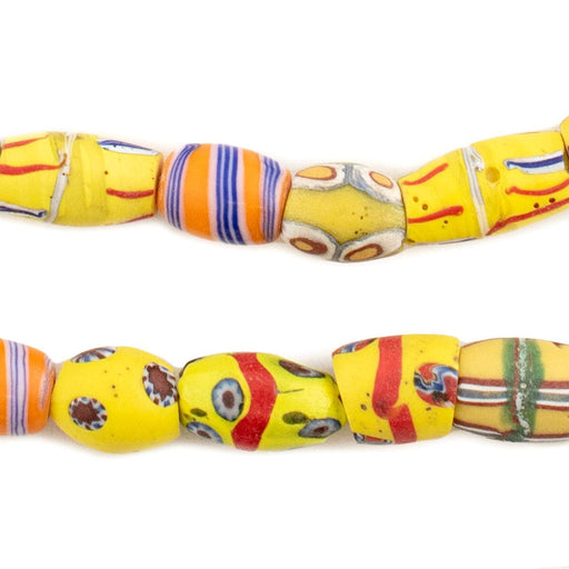 Oval Antique Venetian African Millefiori Trade Beads #15836