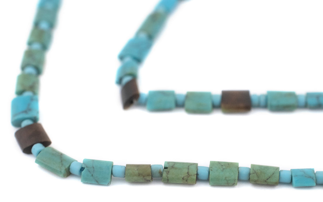 Flat Turquoise-Style Afghani Stone Beads (5x3mm) - The Bead Chest
