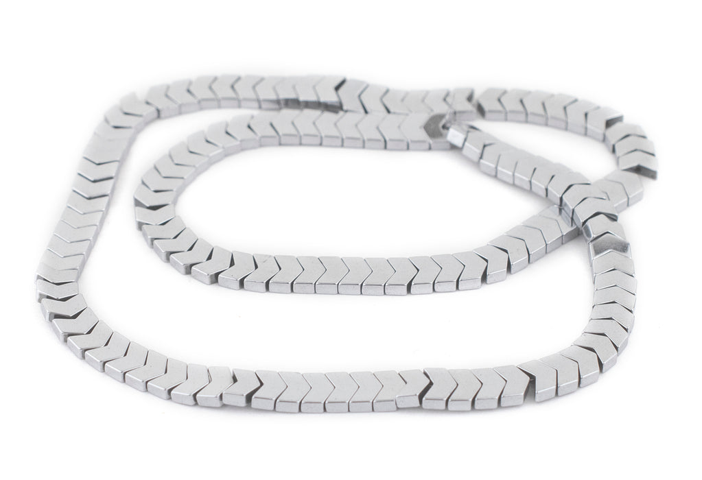 Silver Flat Interlocking Snake Beads (6mm) - The Bead Chest