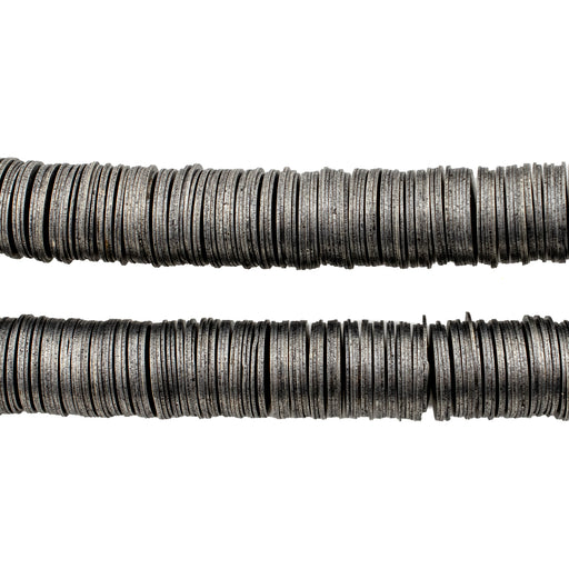 Dark Silver Flat Disk Heishi Beads (10mm)