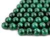 Half-Drilled Round Malachite Beads (8.25mm, Set of 70) - The Bead Chest