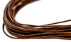 0.8mm Brown Distressed Round Leather Cord (15ft)