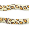 Creamy Leopard Krobo Beads (25x12mm)