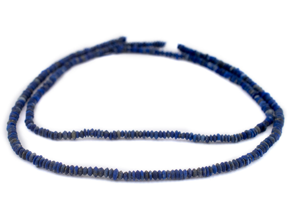 Mottled Lapis Lazuli Saucer Beads (4mm) - The Bead Chest