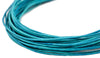0.8mm Turquoise Distressed Round Leather Cord (15ft)