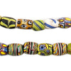 Oval Antique Venetian African Millefiori Trade Beads #15844