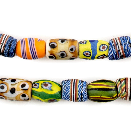 Oval Antique Venetian African Millefiori Trade Beads #15849 - The Bead Chest