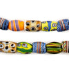 Oval Antique Venetian African Millefiori Trade Beads #15849
