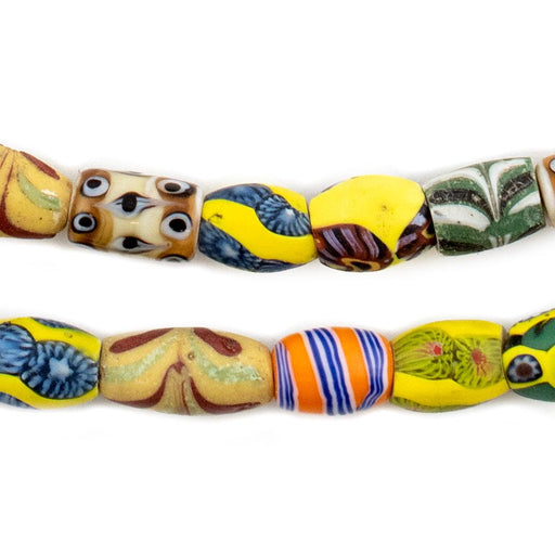 Oval Antique Venetian African Millefiori Trade Beads #15851