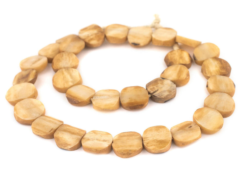 Light Brown Kenya Bone Beads (Circular) - The Bead Chest