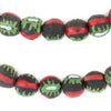Bright Christmas Krobo Powder Glass Beads