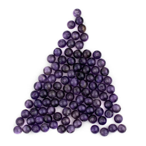 Dark Round Amethyst Beads (5mm, Set of 100) - The Bead Chest