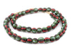 Bright Christmas Krobo Powder Glass Beads - The Bead Chest