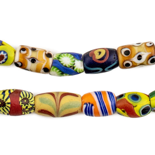 Oval Antique Venetian African Millefiori Trade Beads #15853 - The Bead Chest