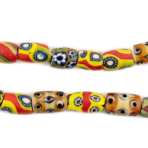 Oval Antique Venetian African Millefiori Trade Beads #15854 - The Bead Chest