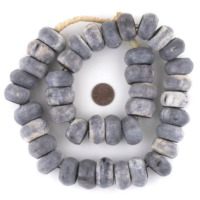 Grey Kenya Bone Beads (Large) - The Bead Chest
