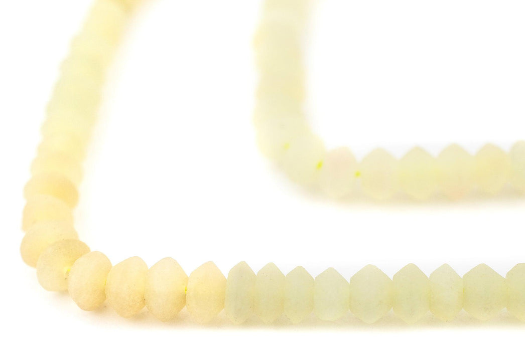 Yellow Saucer Afghani Jade Beads (6mm) - The Bead Chest