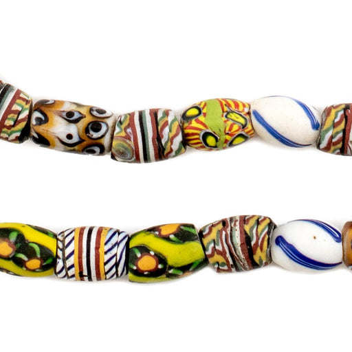 Oval Antique Venetian African Millefiori Trade Beads #15856 - The Bead Chest