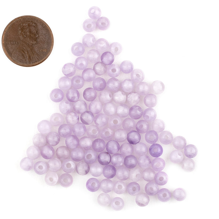 Round Pastel Amethyst Beads (5mm, Set of 100) - The Bead Chest