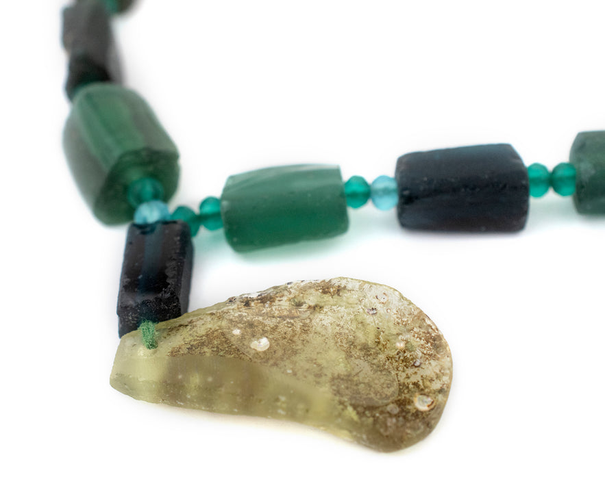 Rectangular Ancient Roman Glass Beads (Dark) - The Bead Chest