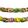 Oval Antique Venetian African Millefiori Trade Beads #15858
