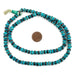 Sapphire Inlaid Yak Bone Mala Beads (6mm) - The Bead Chest