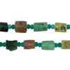 Rectangular Ancient Roman Glass Beads (Dark)