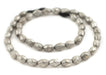 Faceted Silver Oval Beads (9x6mm) - The Bead Chest